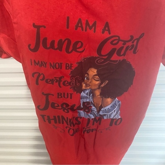 Fruit Of The Loom June Girl Red T-Shirt Women’s Size 3XL - Picture 4 of 10